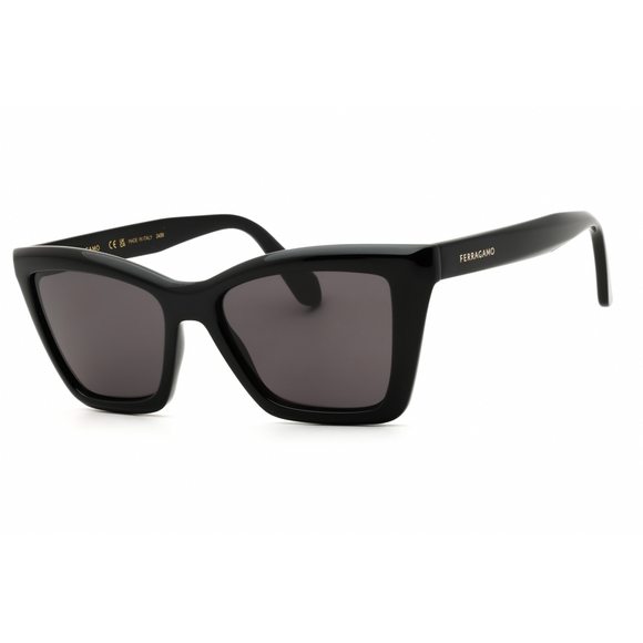 NWT Salvatore Ferragamo SF2039SE Black Cat Eye 53mm Sunglasses